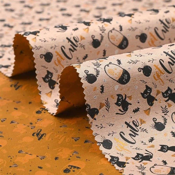 Halloween Magic Black Cat Tie Fabric